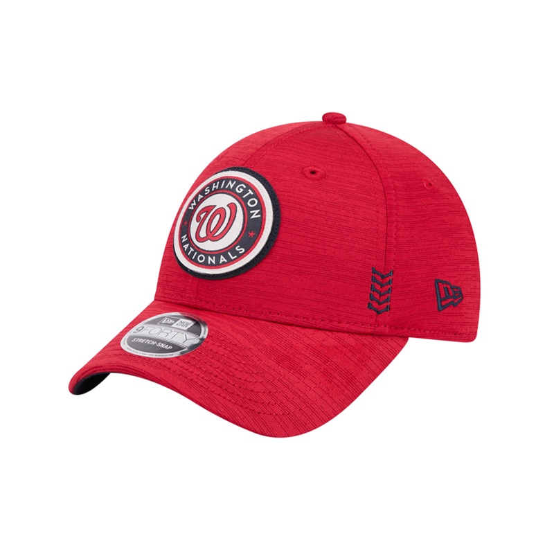 Washington Nationals New Era MLB Clubhouse 24 9FORTY Stretch-Snapback Hat – Red