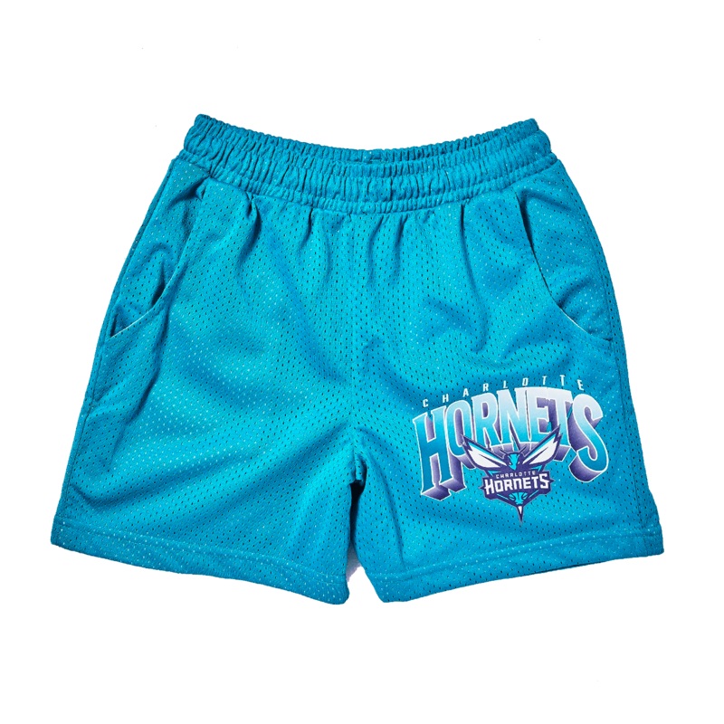 Youths Charlotte Hornets NBA Newark Mesh Shorts – Teal