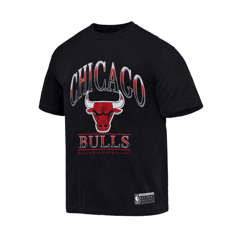 Youths Chicago Bulls NBA Essentials Athens Vintage T-Shirt – Black