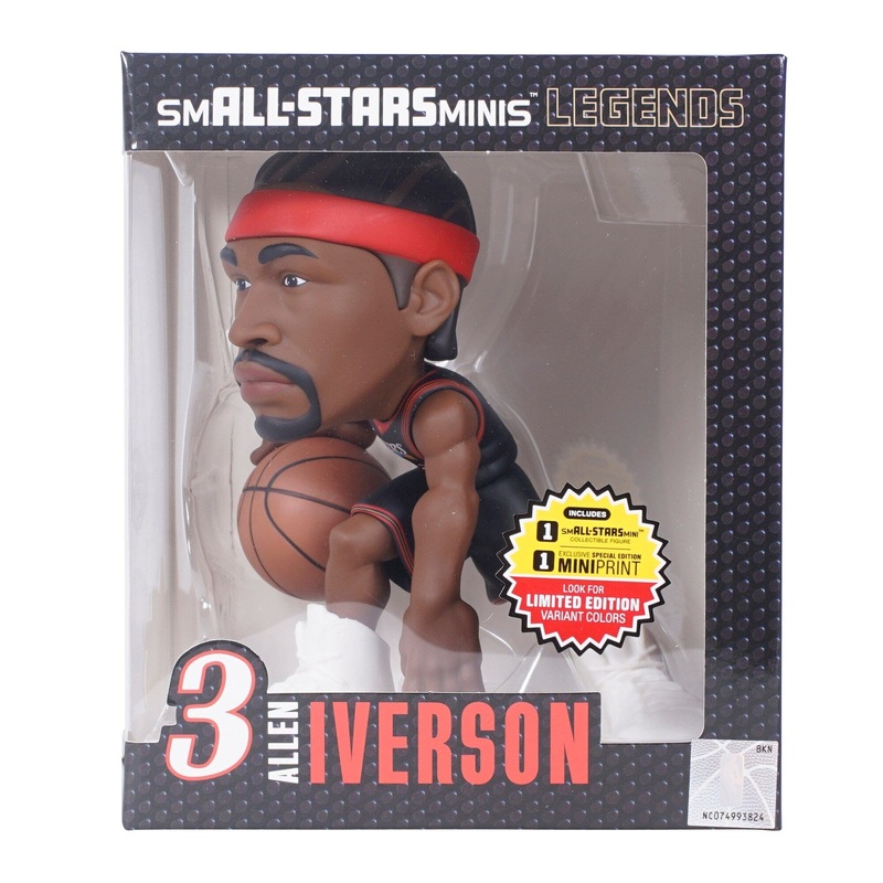 Allen Iverson Philadelphia 76ers Small-Stars NBA 6″ Mini Figure – Black