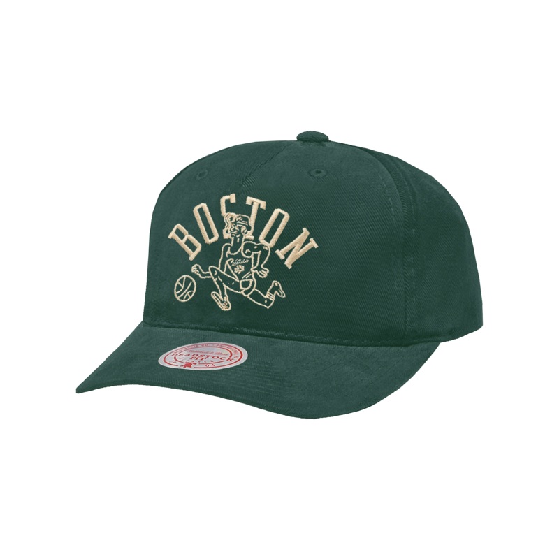 Boston Celtics Mitchell & Ness NBA Dribble Deadstock Pre-Curved Snapback Hat – Green