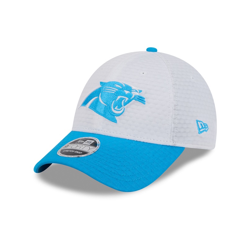 Carolina Panthers New Era NFL 24 Training 9FORTY Stretch-Snapback Hat – White
