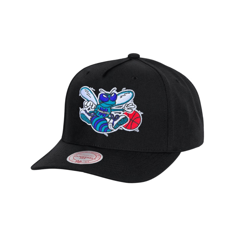 Charlotte Hornets Mitchell & Ness NBA Team HWC MVP Snapback Hat – Black