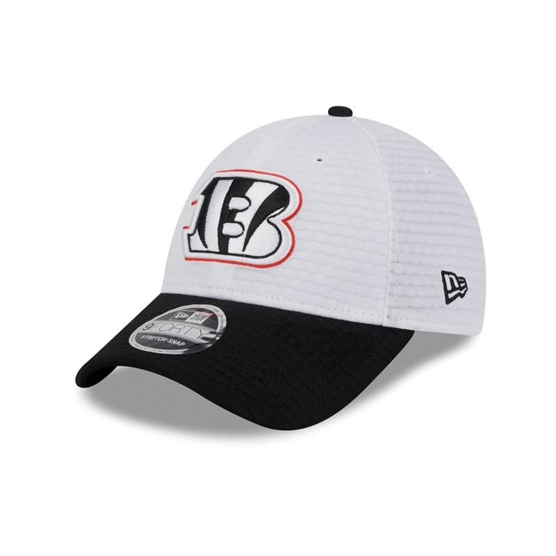 Cincinnati Bengals New Era NFL 24 Training 9FORTY Stretch-Snapback Hat – White