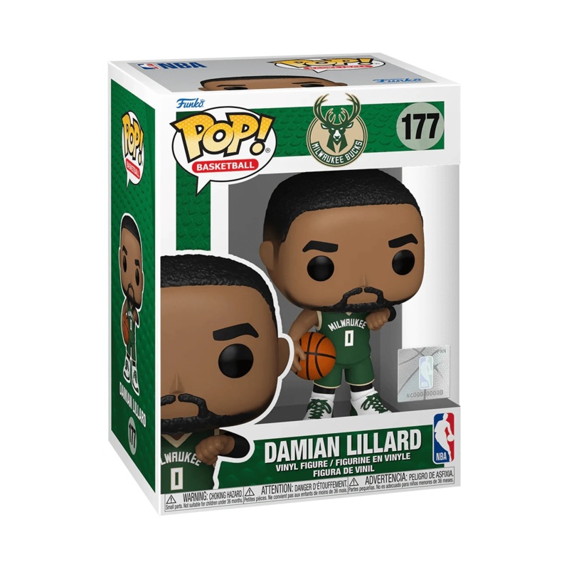 Damian Lillard Milwaukee Bucks Funko NBA 177 Pop Vinyl Figure