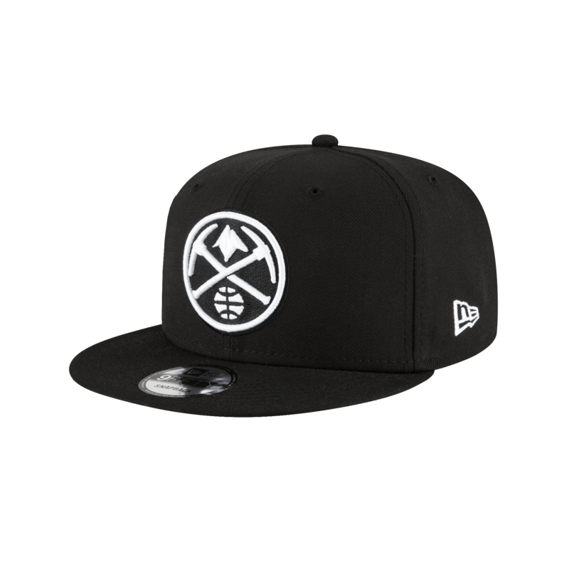 Denver Nuggets New Era NBA Black White 9FIFTY Snapback Hat – Black