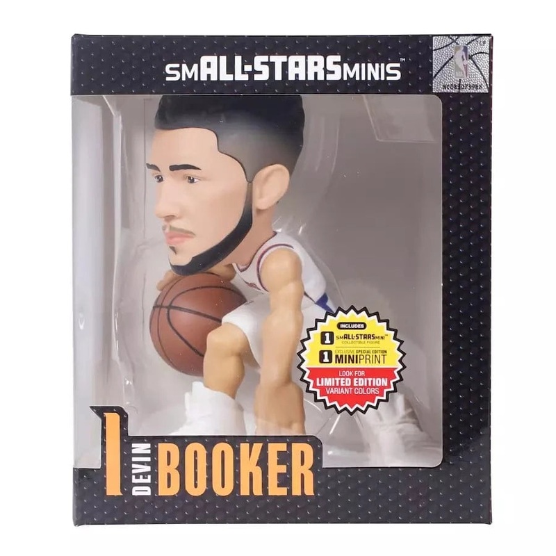 Devin Booker Phoenix Suns Small-Stars NBA 6″ Mini Figure – White