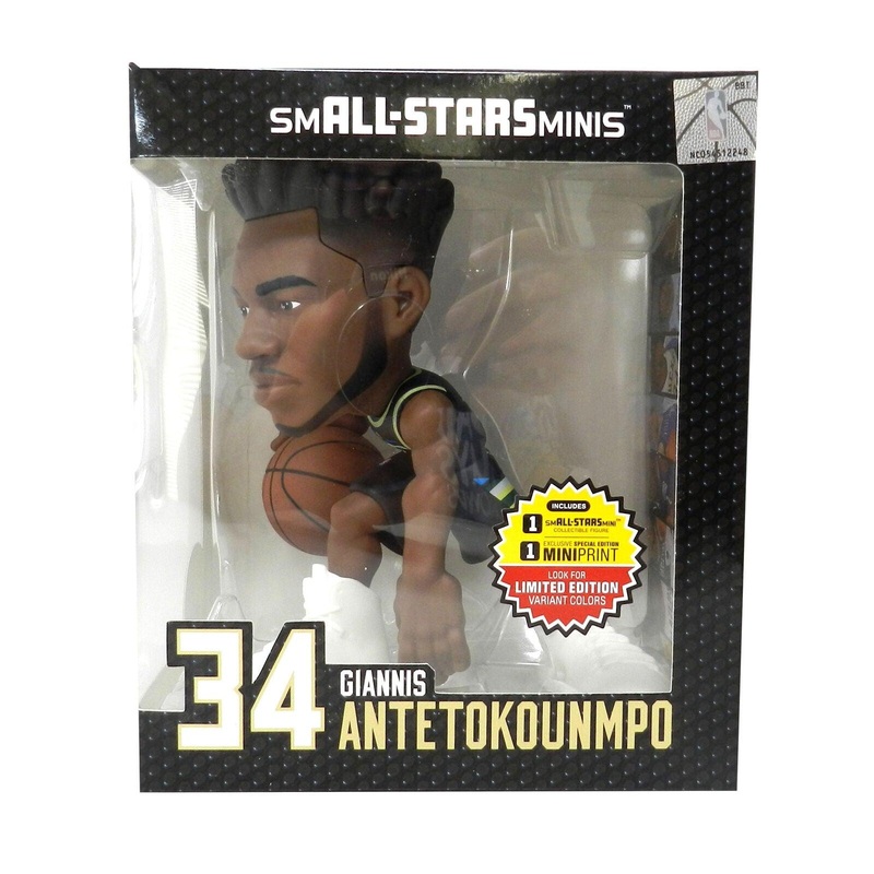 Giannis Antetokounmpo Milwaukee Bucks Small-Stars NBA 6″ Mini Figure – Black