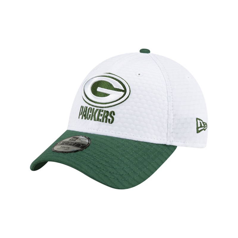 Green Bay Packers New Era NFL 24 Training 9FORTY Stretch-Snapback Hat – White