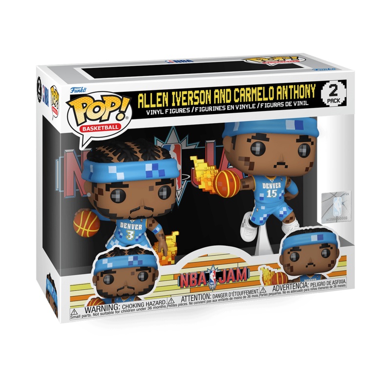 Iverson/Anthony Denver Nuggets Funko NBA Jam 2-Pack Pop Vinyl Figure Set