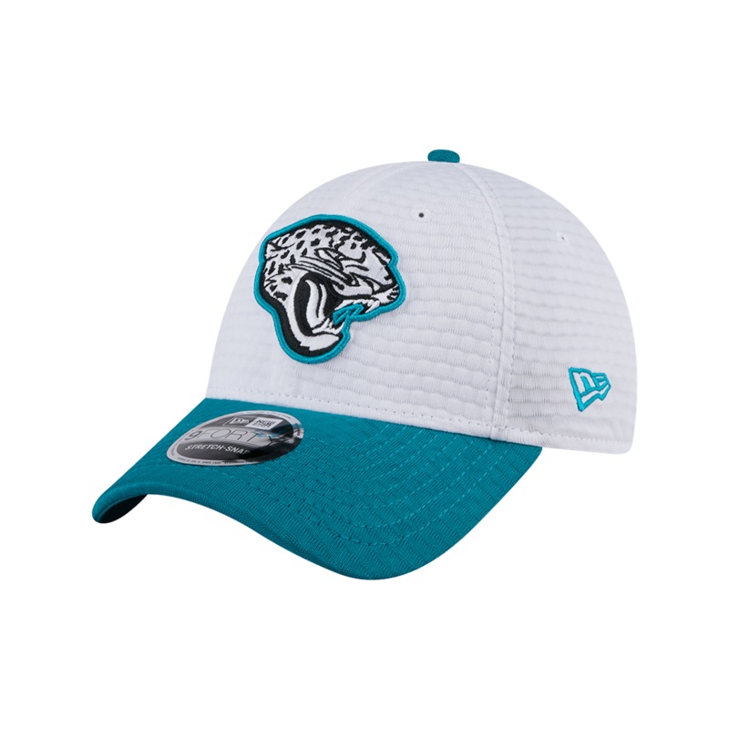 Jacksonville Jaguars New Era NFL 24 Training 9FORTY Stretch-Snapback Hat – White