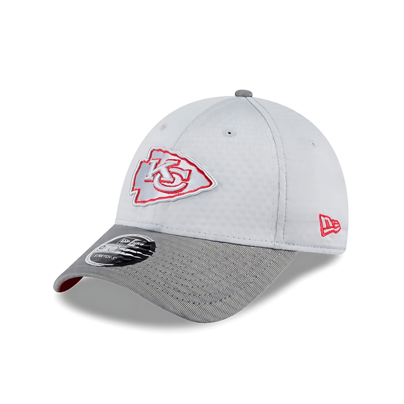 Kansas City Chiefs New Era NFL 24 Training 9FORTY Stretch-Snapback Hat – Grey