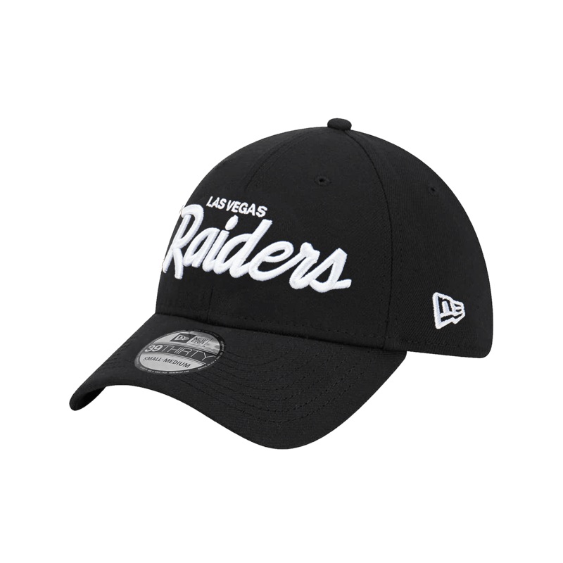 Las Vegas Raiders New Era NFL Script 39THIRTY Stretch-Fit Hat – Black