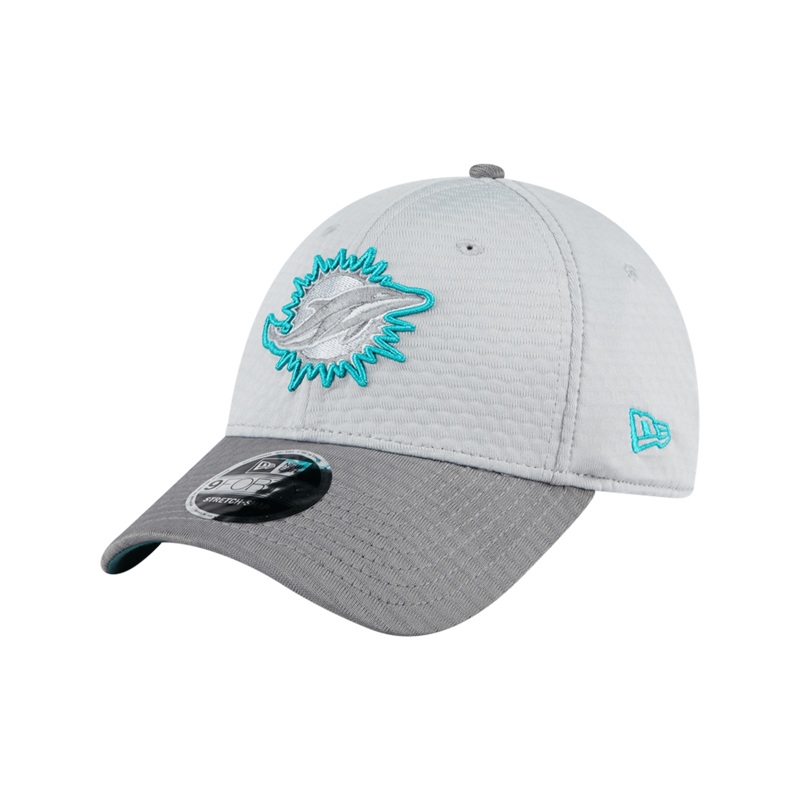 Miami Dolphins New Era NFL 24 Training 9FORTY Stretch-Snapback Hat – Grey