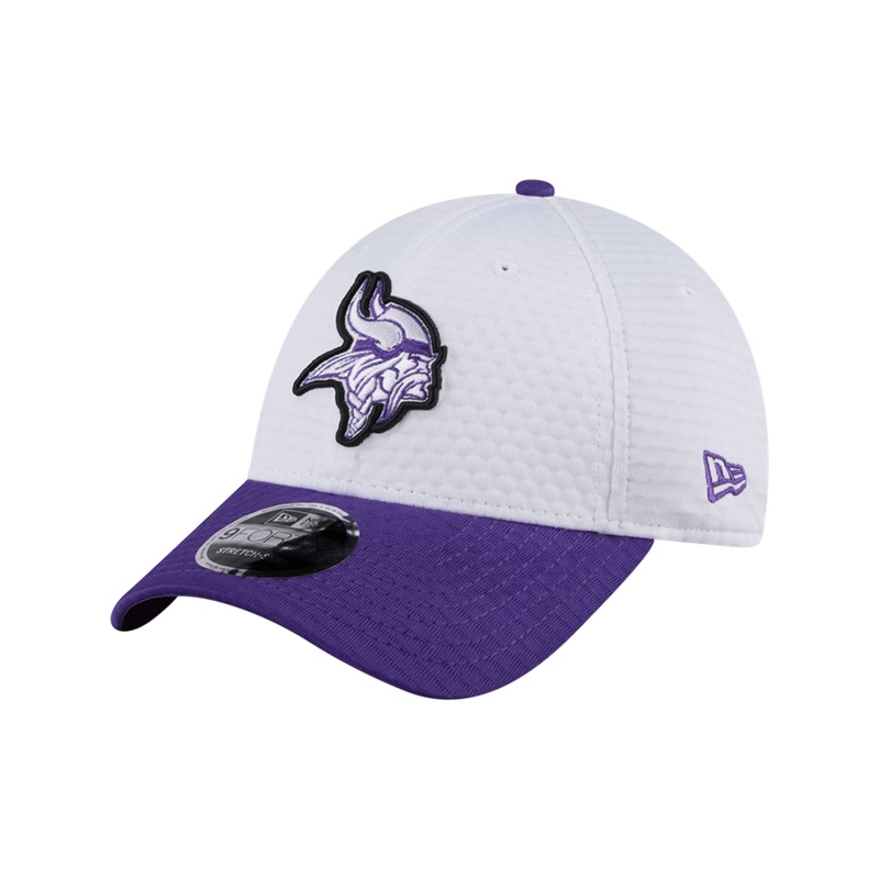 Minnesota Vikings New Era NFL 24 Training 9FORTY Stretch-Snapback Hat – White