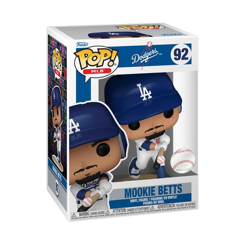 Mookie Betts Los Angeles Dodgers Funko MLB #92 Pop Vinyl Figure – White