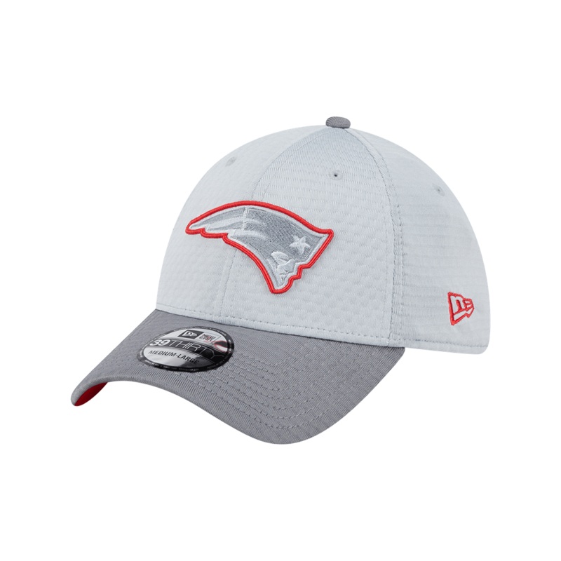 New England Patriots New Era NFL 24 Training 39THIRTY Stretch-Fit Hat – Grey