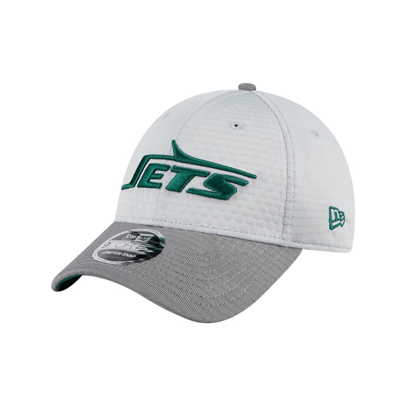 New York Jets New Era NFL 24 Training 9FORTY Stretch-Snapback Hat – Grey