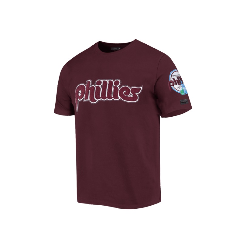 Philadelphia Phillies Pro Standard MLB Classic Chenille T-Shirt – Wine