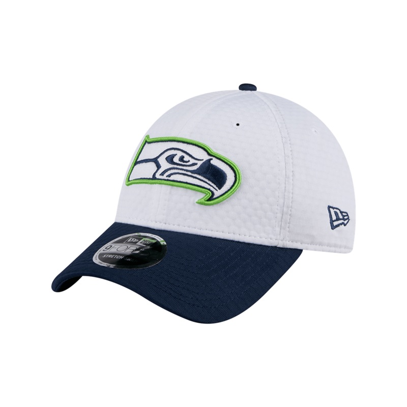 Seattle Seahawks New Era NFL 24 Training 9FORTY Stretch-Snapback Hat – White
