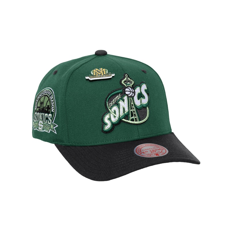 Seattle Supersonics Mitchell & Ness NBA Jungle Pro Crown Snapback Hat – Green
