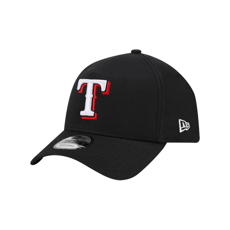 Texas Rangers New Era MLB Team 9FORTY A-Frame Snapback Hat – Black