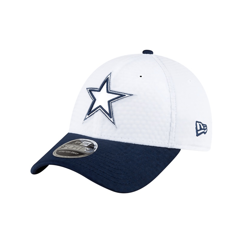 Youths Dallas Cowboys New Era NFL 24 Training 9FORTY Snapback Hat – White