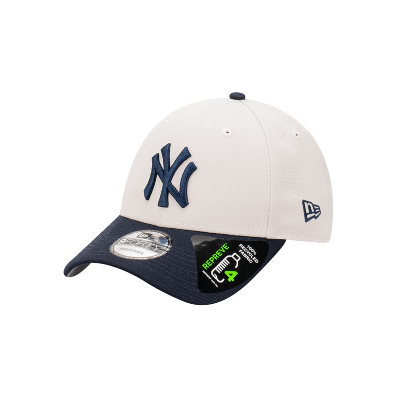 Youths New York Yankees New Era MLB Team 2 Tone Repreve 9FORTY Strapback Hat – Stone