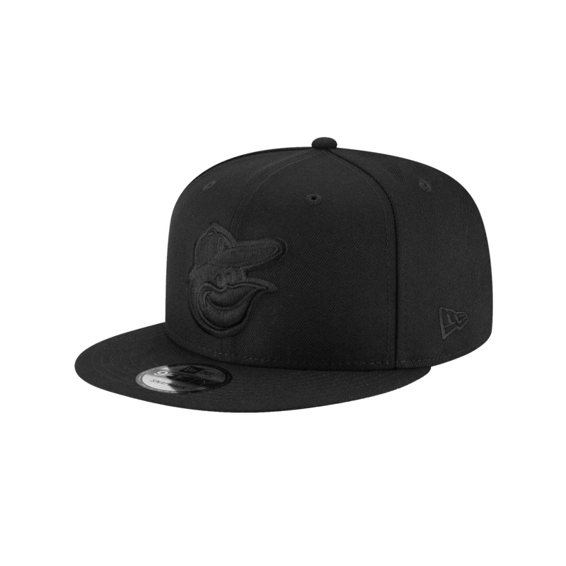 Baltimore Orioles New Era MLB Black On Black 9FIFTY Snapback Hat