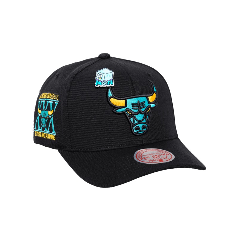 Chicago Bulls Mitchell & Ness NBA Ice Cold Pro Crown Snapback Hat – Black
