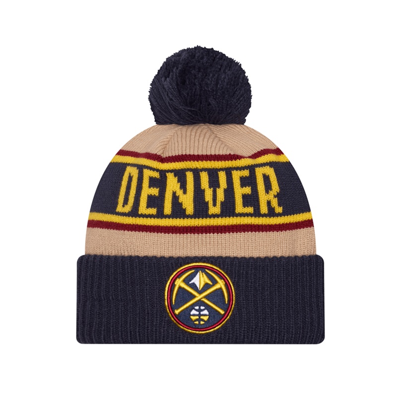 Denver Nuggets New Era NBA 24 Draft Knit Beanie – Tan