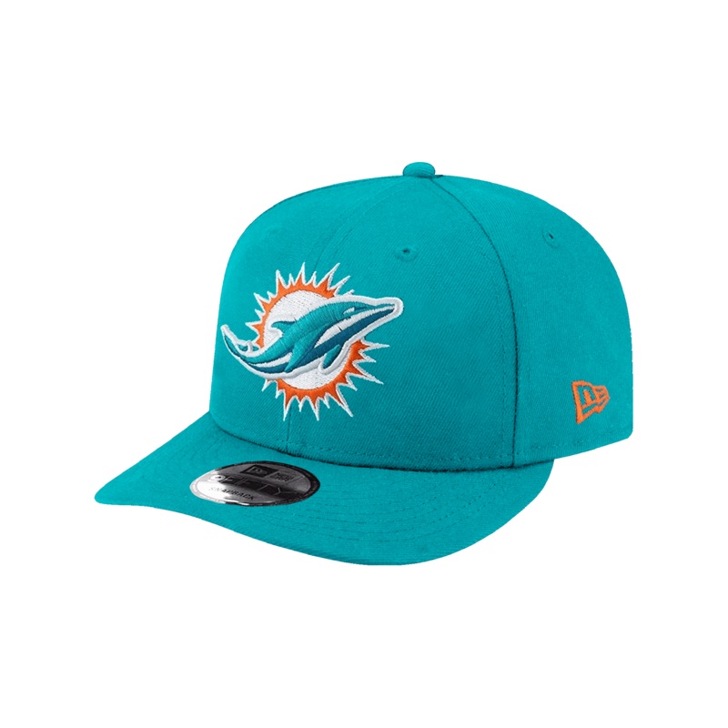 Miami Dolphins New Era NFL Team 9FIFTY Pre-Curved Snapback Hat – Teal