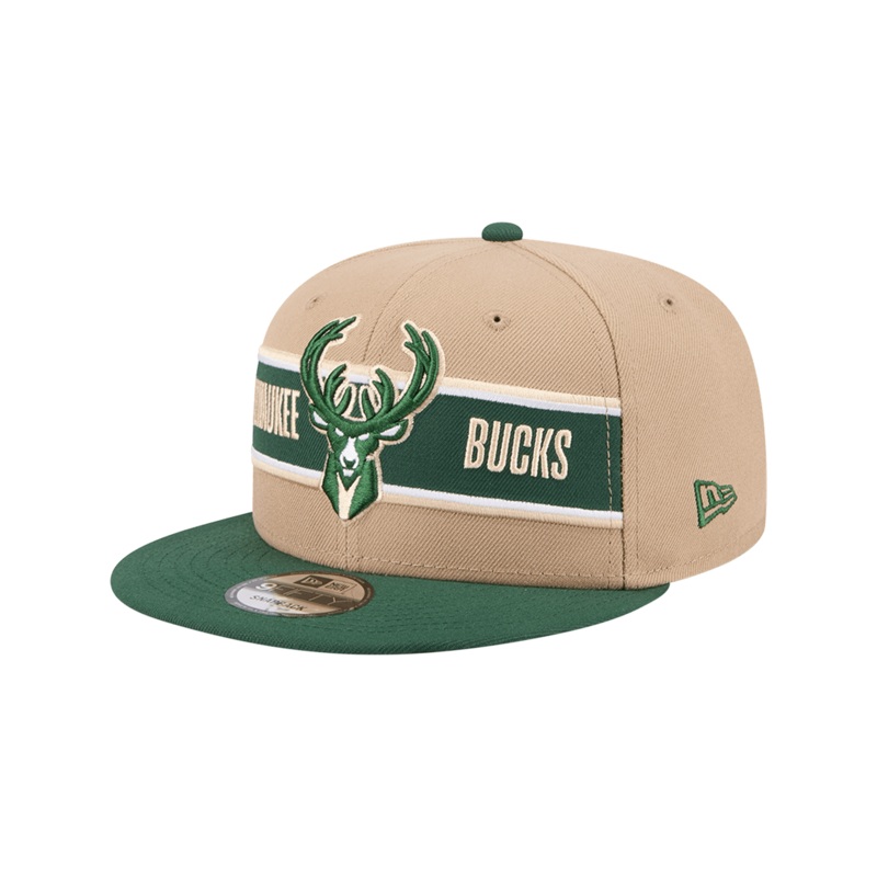 Milwaukee Bucks New Era NBA 24 Draft 9FIFTY Snapback Hat – Tan