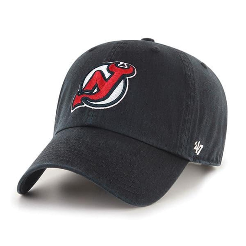 New Jersey Devils 47 NHL Team Clean Up Strapback Hat – Black
