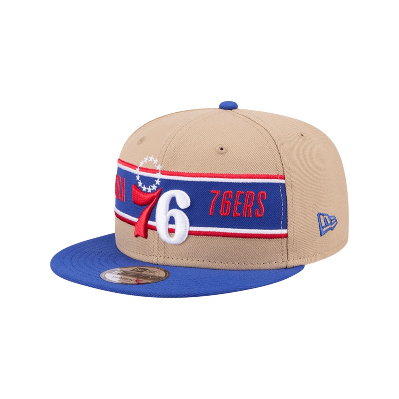 Philadelphia 76ers New Era NBA 24 Draft 9FIFTY Snapback Hat – Tan