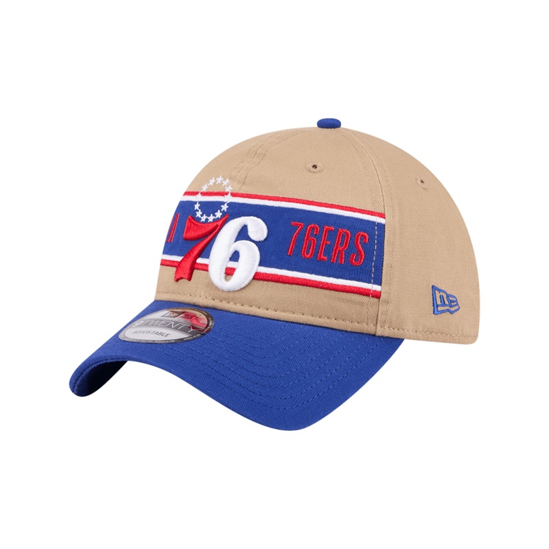 Philadelphia 76ers New Era NBA 24 Draft 9TWENTY Strapback Hat – Tan