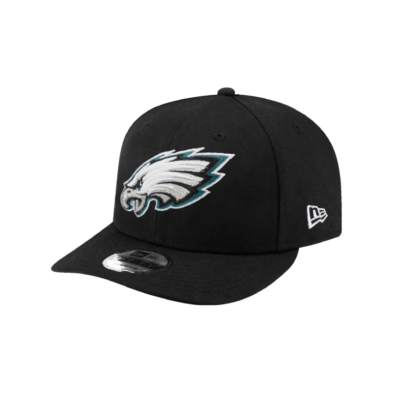 Philadelphia Eagles New Era NFL Team 9FIFTY Pre-Curved Snapback Hat – Black