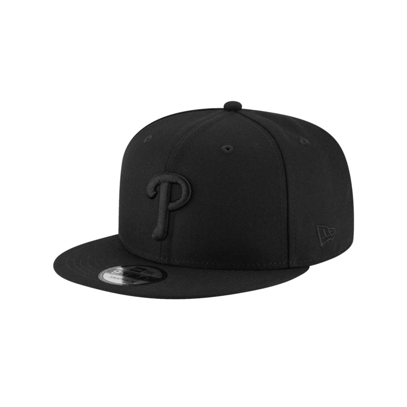 Philadelphia Phillies New Era MLB Black On Black 9FIFTY Snapback Hat