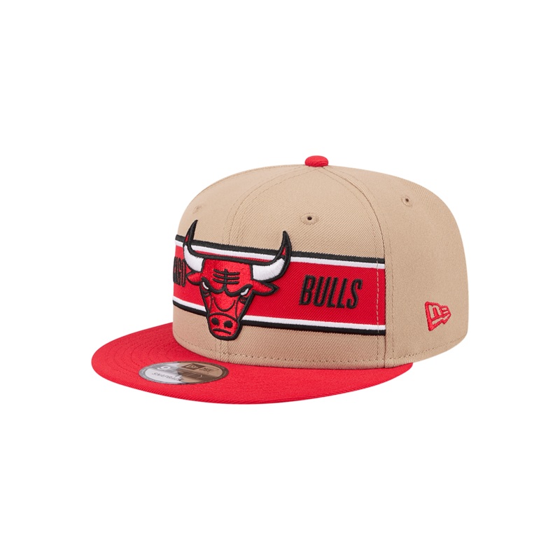 Youths Chicago Bulls New Era NBA 24 Draft 9FIFTY Snapback Hat – Tan