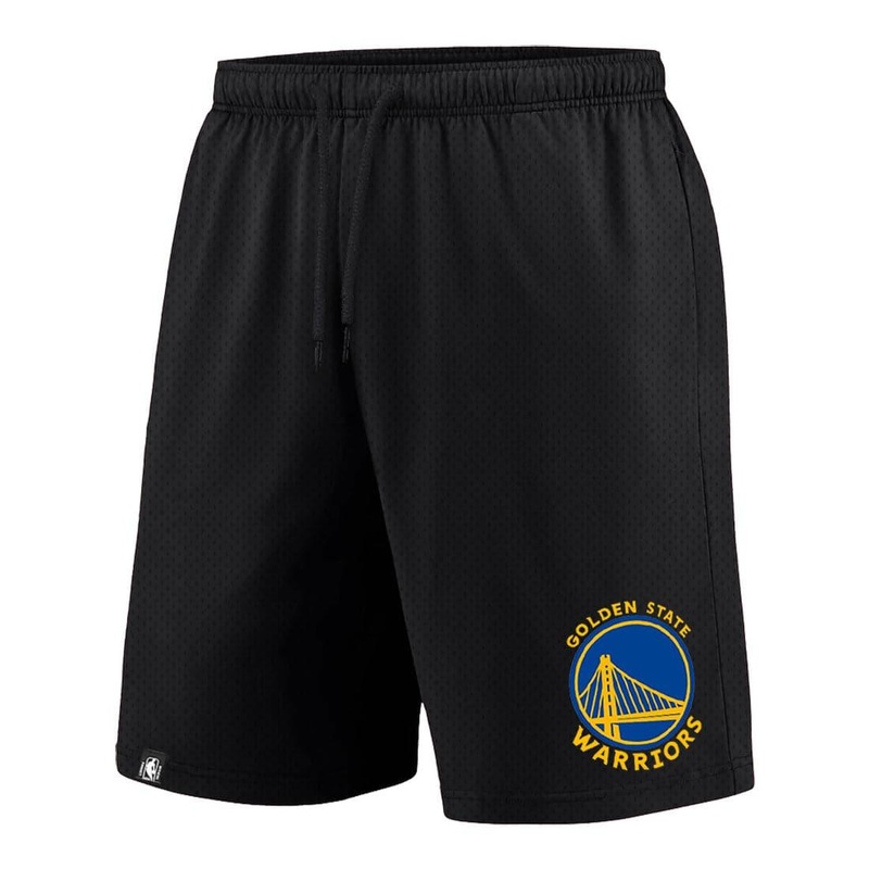 Youths Golden State Warriors NBA Team Logo Mesh Shorts – Black