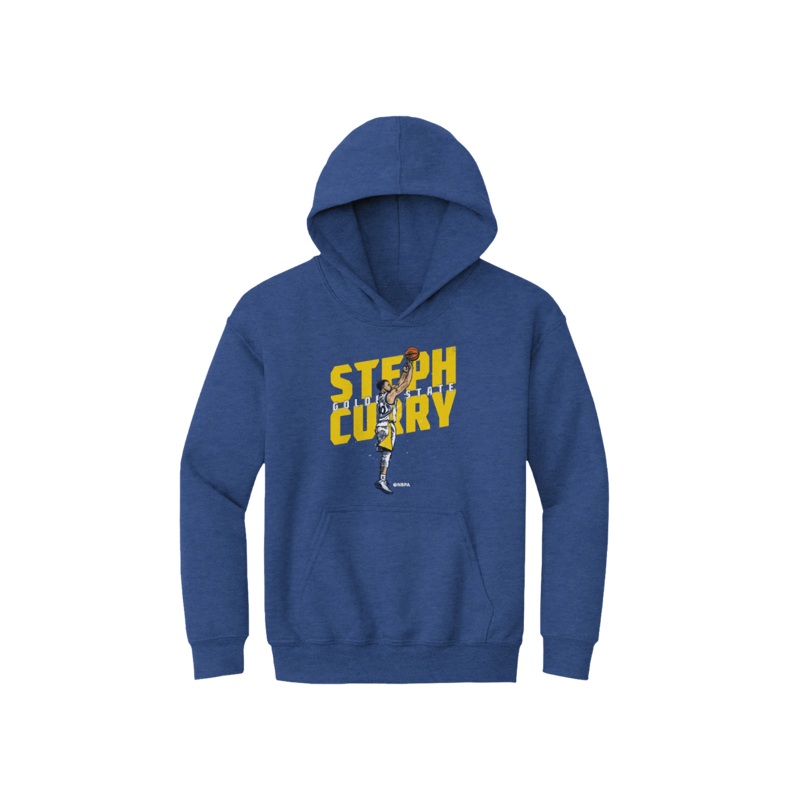 Youths Steph Curry Golden State Warriors 500 Level NBA Shot Hoodie Jumper – Blue