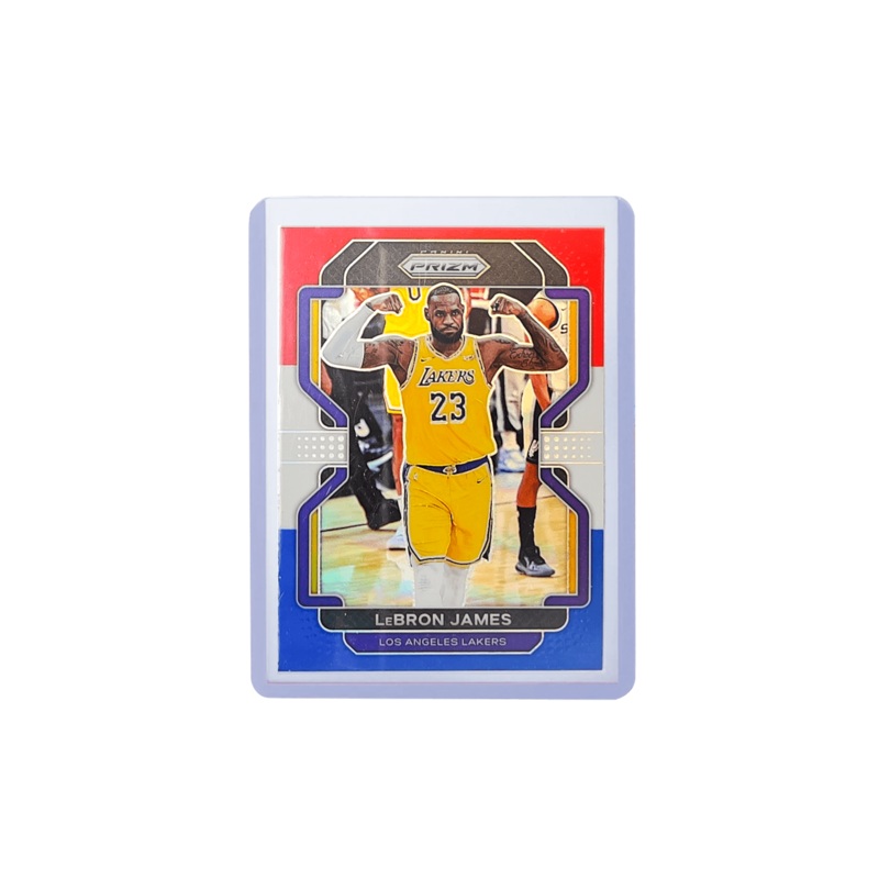 LeBron James Los Angeles Lakers Panini NBA 21-22 Prizm Red White Blue Card