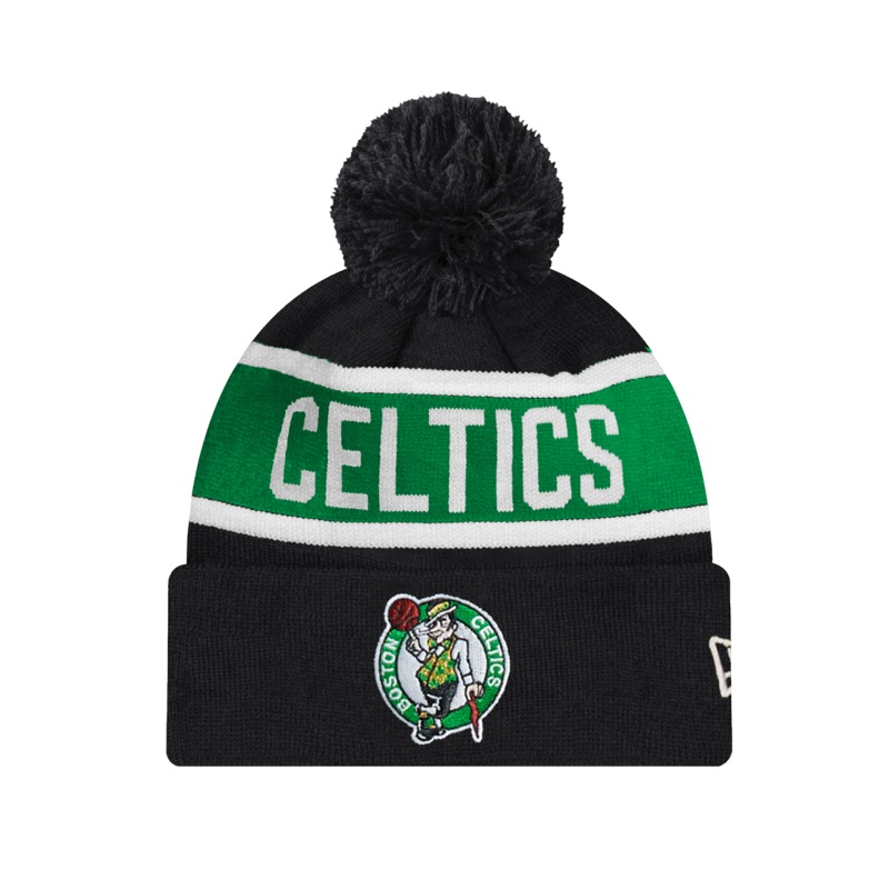 Boston Celtics New Era NBA Spell Out Knit Beanie – Black