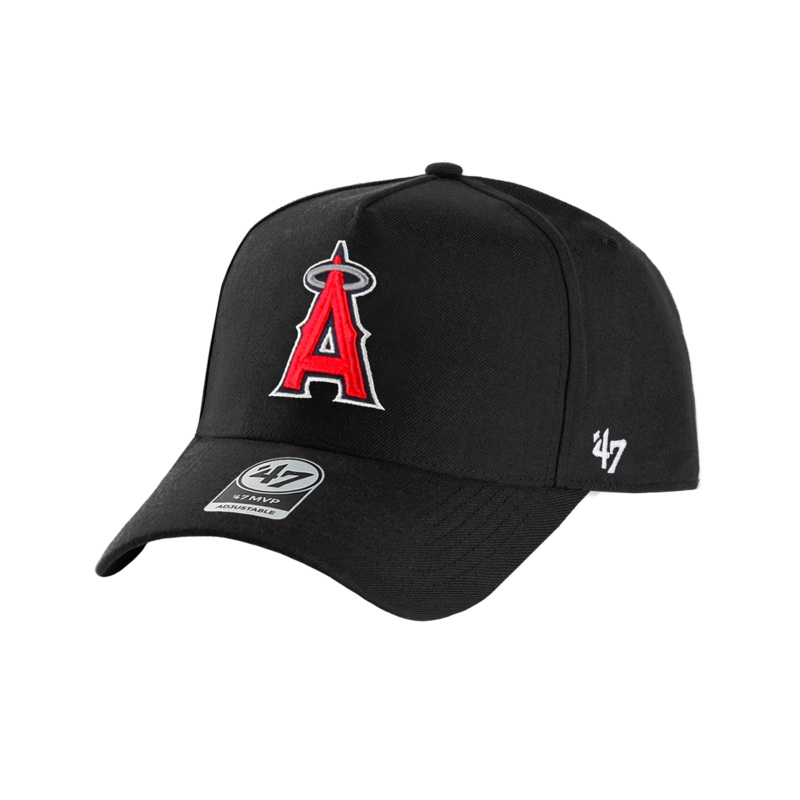 Los Angeles Angels ’47 MLB Team MVP DT Snapback Hat – Black