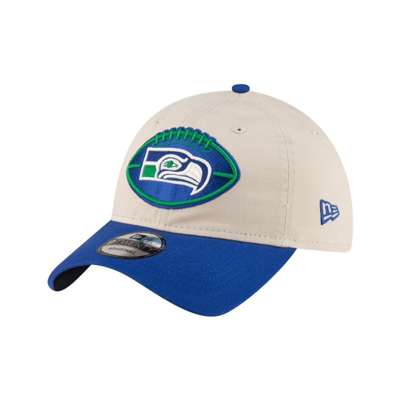 Seattle Seahawks New Era NFL 24 Sideline Historic 9TWENTY Strapback Hat – Stone