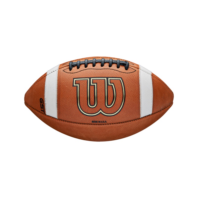 Wilson NCAA GST Full Size Game Leather Football – Tan