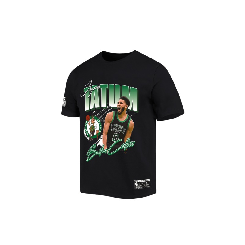 Youths Jayson Tatum Boston Celtics NBA Essentials Jones Vintage T-Shirt – Black