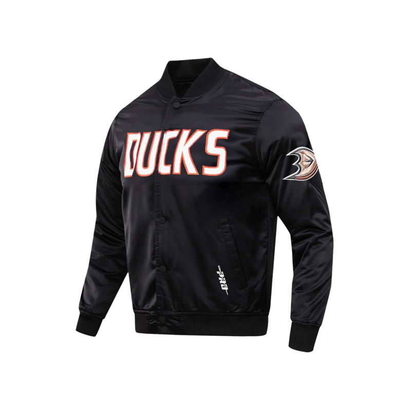 Anaheim Ducks Pro Standard NHL Team Classic Satin Button Jacket – Black