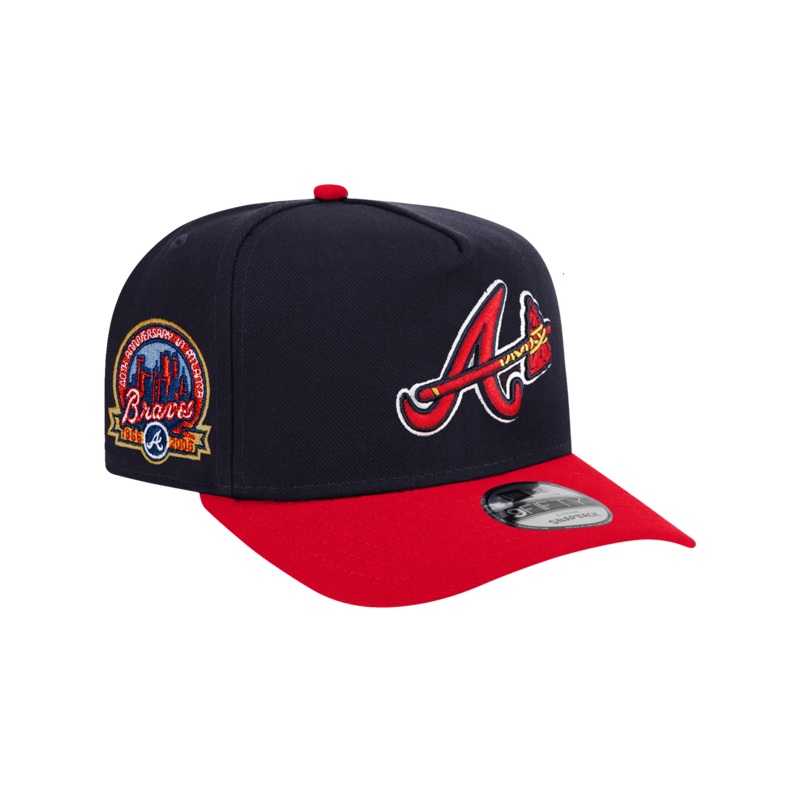 Atlanta Braves New Era MLB 90th Ann 2T Pre-Curved 9FIFTY A-Frame Snapback Hat