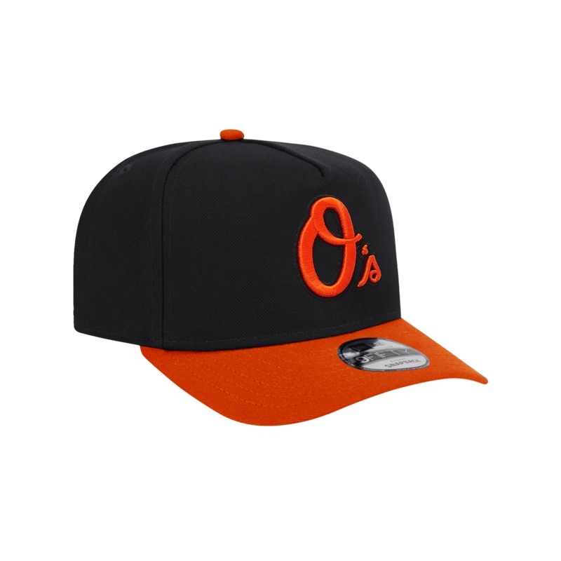Baltimore Orioles New Era MLB Alt 2T Pre-Curved 9FIFTY A-Frame Snapback Hat – Black